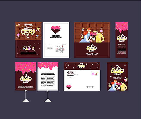 템플릿 커플 배너템플릿 여자 남자 발렌타인데이 이벤트 여러명 성인 세트 초콜릿 현수막 하트 전단 엽서 초대장 약도 소봉투 행사세트 행사템플릿 AI파일 모양 배너 다수 지도 관계 데이이벤트 디저트 편지봉투 카드_감사 사람 편지 홍보물 파일형식 벡터