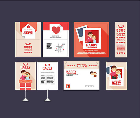 템플릿 커플 배너템플릿 여자 남자 발렌타인데이 이벤트 여러명 상반신 성인 세트 현수막 하트 전단 엽서 초대장 약도 소봉투 행사세트 행사템플릿 AI파일 모양 배너 다수 지도 관계 데이이벤트 편지봉투 카드_감사 사람 편지 홍보물 파일형식 벡터