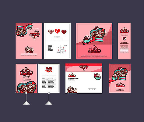 템플릿 배너템플릿 발렌타인데이 선물 이벤트 사람없음 세트 초콜릿 현수막 하트 전단 엽서 초대장 약도 소봉투 행사세트 행사템플릿 AI파일 모양 배너 지도 데이이벤트 디저트 편지봉투 카드_감사 편지 홍보물 파일형식 벡터
