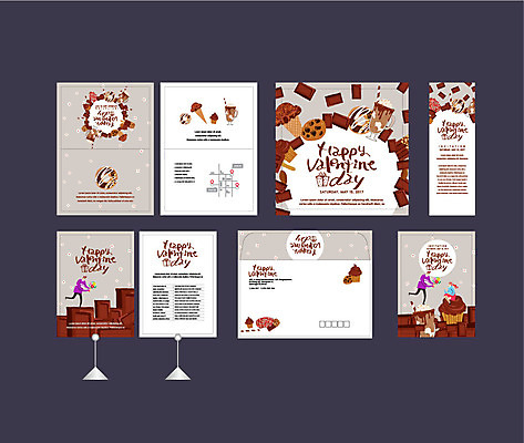 템플릿 배너템플릿 여자 남자 발렌타인데이 사랑 이벤트 성인 세명 세트 초콜릿 현수막 컵케이크 전단 엽서 초대장 약도 소봉투 행사세트 행사템플릿 AI파일 배너 감정 지도 데이이벤트 디저트 편지봉투 카드_감사 사람 케이크 편지 홍보물 파일형식 벡터