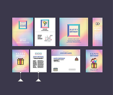 템플릿 배너템플릿 여자 남자 어린이 이벤트 두명 세트 현수막 생일 생일케이크 전단 엽서 초대장 생일축하 약도 소봉투 행사세트 행사템플릿 AI파일 배너 기념일 지도 편지봉투 카드_감사 사람 케이크 축하 편지 홍보물 파일형식 벡터