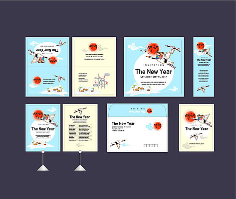 구름 템플릿 배너템플릿 여자 남자 어린이 새해 이벤트 여러명 세트 설날 태양 학 현수막 전단 엽서 초대장 약도 소봉투 행사세트 행사템플릿 AI파일 자연요소 배너 명절 다수 지도 조류 편지봉투 카드_감사 사람 편지 홍보물 파일형식 벡터