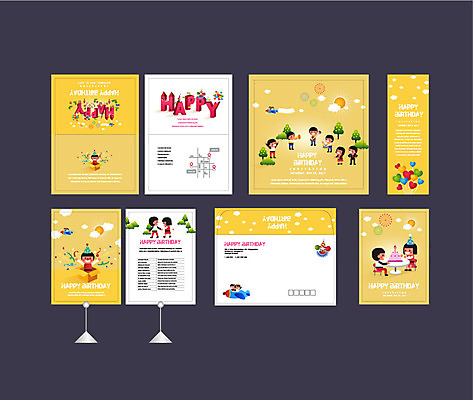 템플릿 배너템플릿 여자 남자 어린이 이벤트 여러명 세트 현수막 생일 전단 엽서 초대장 생일축하 풍선 약도 소봉투 행사세트 행사템플릿 AI파일 배너 기념일 다수 지도 편지봉투 카드_감사 사람 축하 편지 홍보물 파일형식 벡터