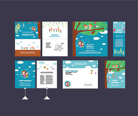 나무 구름 템플릿 배너템플릿 여자 남자 어린이 하늘 이벤트 여러명 세트 현수막 생일 전단 엽서 초대장 풍선 약도 소봉투 행사세트 행사템플릿 AI파일 자연요소 식물 배너 기념일 다수 지도 편지봉투 카드_감사 사람 편지 홍보물 파일형식 벡터