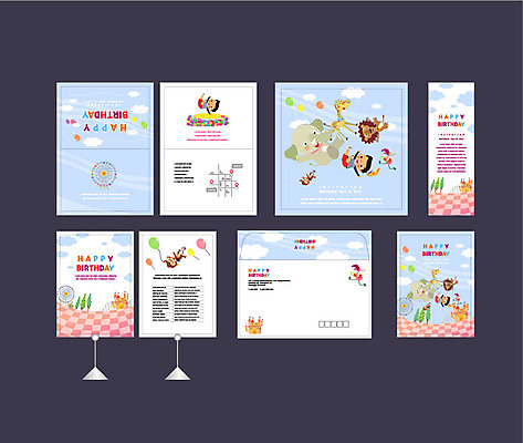 동물 템플릿 배너템플릿 남자 어린이 코끼리 이벤트 여러명 세트 현수막 생일 사자 전단 엽서 초대장 약도 소봉투 행사세트 행사템플릿 AI파일 배너 기념일 다수 지도 포유류 편지봉투 카드_감사 사람 편지 홍보물 파일형식 벡터