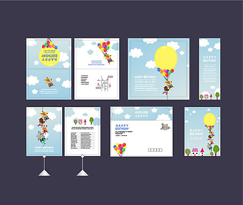 동물 템플릿 배너템플릿 곰 하늘 코끼리 이벤트 사람없음 세트 현수막 열기구 생일 전단 엽서 초대장 생일축하 풍선 약도 너구리 소봉투 행사세트 행사템플릿 AI파일 배너 기념일 지도 포유류 항공교통 편지봉투 카드_감사 축하 편지 홍보물 파일형식 벡터
