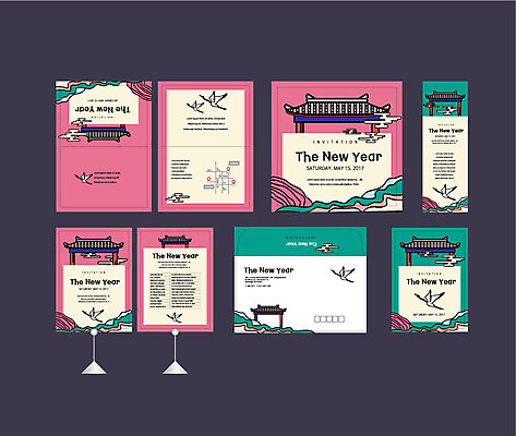 템플릿 배너템플릿 명절 새해 산 한옥 이벤트 사람없음 세트 전통문양 학 현수막 전단 엽서 초대장 해피뉴이어 약도 소봉투 행사세트 행사템플릿 AI파일 한국전통 전통 문양 배너 기념일 고건축 지도 조류 편지봉투 카드_감사 새해인사 편지 홍보물 파일형식 벡터