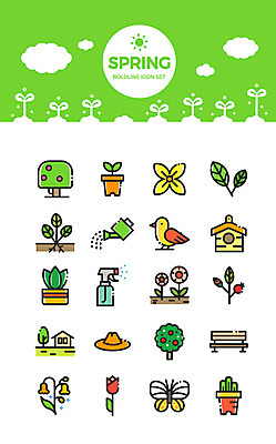 구름 아이콘 모자 열매 꽃 화분 나비 잎 조류 사람없음 세트 새싹 봄 물뿌리개 둥지 개나리 뿌리 분무기 2D아이콘 AI파일 자연요소 식물 동물 잡화 계절 곤충 파일형식 벡터