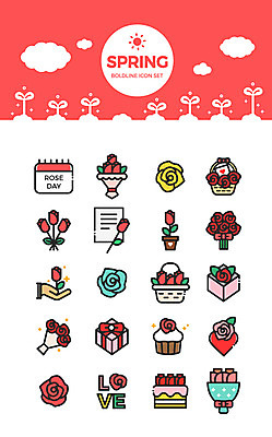 구름 아이콘 꽃다발 선물 사람없음 세트 장미 새싹 케이크 봄 하트 컵케이크 편지 꽃바구니 머핀 로즈데이 2D아이콘 AI파일 자연요소 모양 식물 계절 꽃 빵 데이이벤트 디저트 바구니 파일형식 벡터