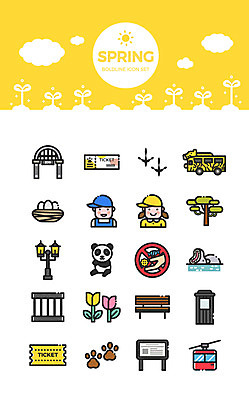 나무 구름 아이콘 여자 남자 벤치 버스 동물원 두명 세트 새싹 봄 튤립 쓰레기통 표지판 티켓 판다 발자국 어린이날 사파리 하마 케이블카 새알 철장 2D아이콘 AI파일 자연요소 식물 계절 기념일 꽃 육상교통 의자 곰 포유류 자국 대중교통 알림판 사람 파일형식 벡터