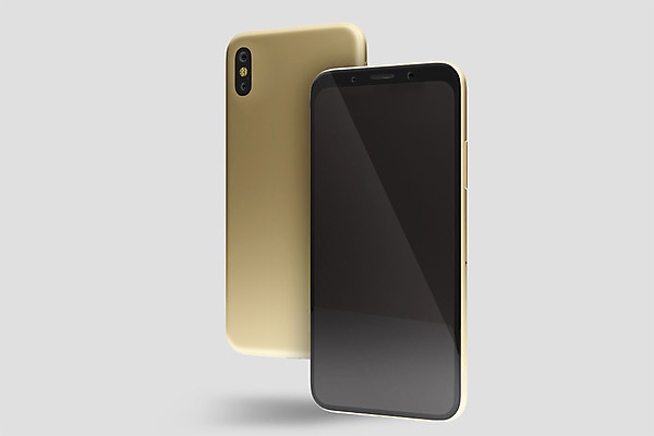 PSD 편집이미지 사람없음 전자제품 스마트폰 핸드폰 3D소스 3D 두개 금색 디지털합성 목업 베젤리스 편집3D 컬러 2 스마트기기 파일형식