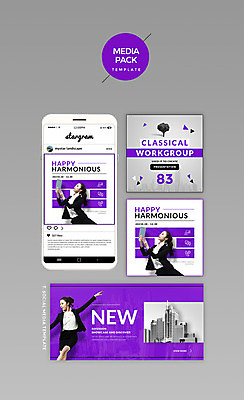 PSD 템플릿 여자 웹템플릿 디자인시안 모바일 20대 성인 세명 세트 홈페이지 보라색 한국인 비즈니스우먼 소셜네트워크 성인여자만 미디어팩 SNS배너 이미지템플릿 컬러 비즈니스 사람 동양인 청년 직장인 여자만 성인만 파일형식