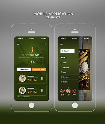 PSD 템플릿 웰빙 웹템플릿 디자인시안 모바일 사람없음 초록색 스마트폰 홈페이지 한약재 인삼 어플리케이션 모바일템플릿 대추 모바일앱 이미지템플릿 컬러 핸드폰 스마트기기 약재 삼 파일형식