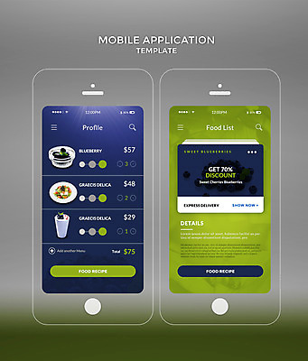 PSD 템플릿 웹템플릿 디자인시안 모바일 사람없음 연두색 스마트폰 홈페이지 샐러드 어플리케이션 남색 블루베리 모바일템플릿 블랙베리 요거트 모바일앱 이미지템플릿 음식 컬러 과일 유제품 초록색 핸드폰 스마트기기 파일형식