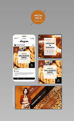 PSD 템플릿 여자 웹템플릿 디자인시안 모바일 한명 20대 성인 세트 홈페이지 갈색 한국인 바게트 밀 소셜네트워크 성인여자한명만 미디어팩 SNS배너 이미지템플릿 1 빵 컬러 곡류 사람 동양인 청년 여자한명만 성인여자만 파일형식
