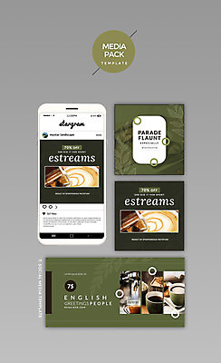 PSD 템플릿 커피 웹템플릿 디자인시안 모바일 사람없음 세트 홈페이지 소셜네트워크 미디어팩 SNS배너 이미지템플릿 음료 파일형식