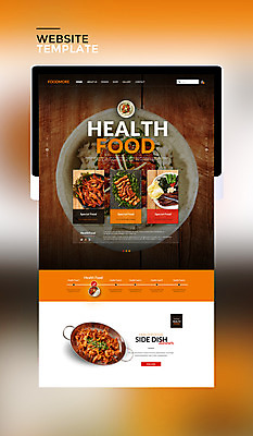PSD 템플릿 웹템플릿 사이트템플릿 사람없음 태블릿 홈페이지 주황색 홈페이지시안 덮밥 장어구이 과메기 닭발 이미지템플릿 음식 컬러 전자제품 스마트기기 장어 생선요리 파일형식