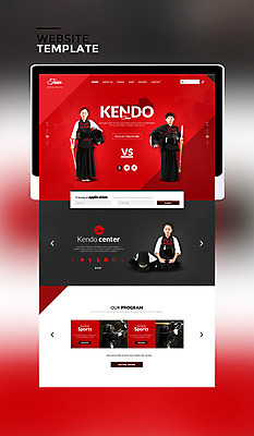 PSD 템플릿 여자 남자 어린이 웹템플릿 사이트템플릿 여러명 20대 성인 10대 빨간색 태블릿 홈페이지 홈페이지시안 한국인 검도 검도복 이미지템플릿 컬러 다수 청소년 도복 사람 동양인 청년 전자제품 스마트기기 격투기 파일형식
