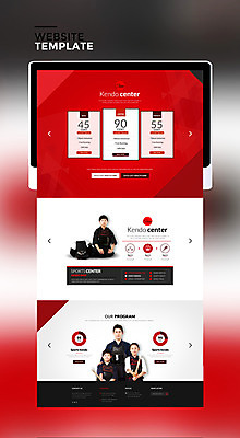 PSD 템플릿 여자 남자 어린이 웹템플릿 사이트템플릿 여러명 20대 성인 10대 빨간색 태블릿 홈페이지 홈페이지시안 한국인 검도 검도복 이미지템플릿 컬러 다수 청소년 도복 사람 동양인 청년 전자제품 스마트기기 격투기 파일형식
