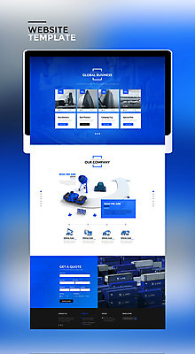 PSD 템플릿 산업 웹템플릿 비즈니스 사이트템플릿 빌딩 사람없음 파란색 태블릿 홈페이지 홈페이지시안 컨테이너 자원 이미지템플릿 컬러 건물 전자제품 스마트기기 파일형식