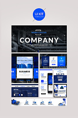 PSD 템플릿 산업 웹템플릿 비즈니스 디자인시안 사람없음 파란색 스마트폰 홈페이지 컨테이너 자원 UI 석유통 UI키트 이미지템플릿 컬러 핸드폰 스마트기기 파일형식