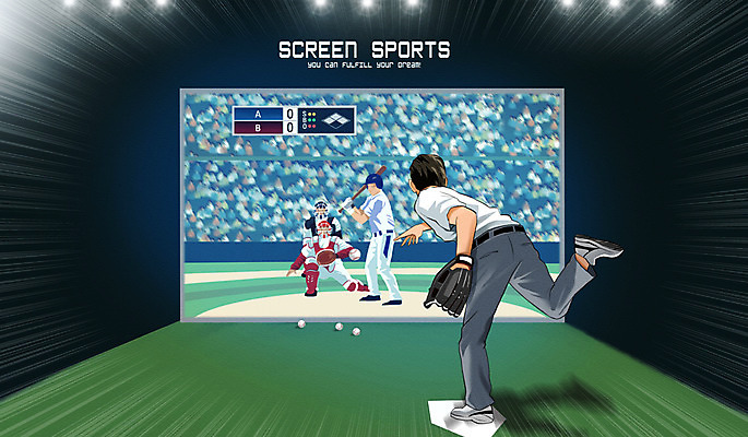 PSD 남자 스포츠 일러스트 여러명 성인 운동 스크린 야구 타자 던지기 야구공 포수 4차산업 국내일러스트 산업 다수 공 모션 건강 사람 구기 야구용품 야구선수 파일형식