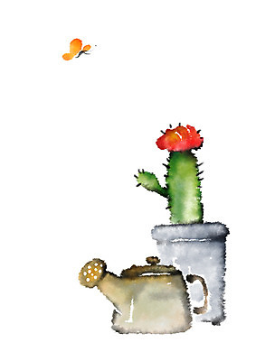 PSD 식물 화분 나비 일러스트 캘리그라피 선인장 사람없음 물뿌리개 국내일러스트 곤충 파일형식