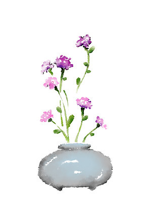 PSD 식물 꽃 화분 일러스트 캘리그라피 사람없음 국내일러스트 파일형식