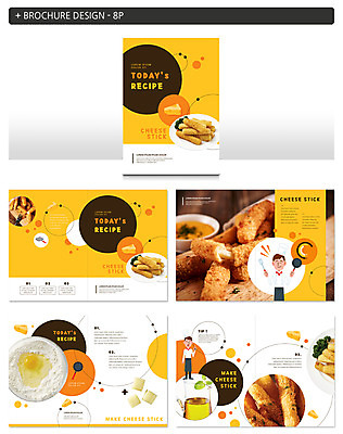 템플릿 남자 ZIP 팜플렛 두명 계란 요리사 반죽 밀가루 치즈스틱 인디자인 INDD 이미지템플릿 직업 사람 과자 알 가루 파일형식