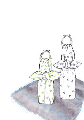 PSD 한국전통 전통 일러스트 선물 사람없음 손잡기 보자기 번짐 국내일러스트 모션 한국 파일형식 천_직물 효과