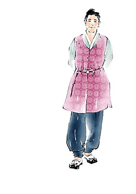 전신 PSD 한국전통 전통 남자 일러스트 한명 서기 성인 전통의상 한복 국내일러스트 1 모션 한국 사람 파일형식