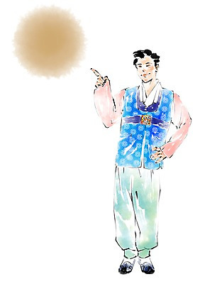 전신 도형 PSD 한국전통 전통 남자 일러스트 한명 서기 성인 가리킴 원형 전통의상 한복 국내일러스트 1 모션 한국 사람 손짓 파일형식