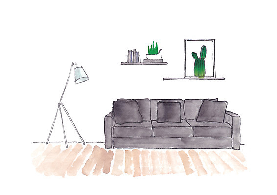 PSD 가구 액자 일러스트 선인장 사람없음 인테리어 소파 스탠드 국내일러스트 식물 디자인 생활용품 의자 조명 파일형식