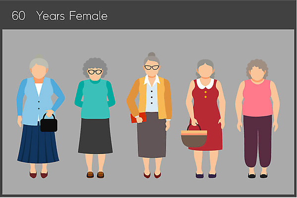 전신 여자 패션 노년 할머니 가방 일러스트 서기 들기 정장 여러명 캐주얼 60대 노인여자만 국내일러스트 AI파일 잡화 옷 다수 모션 사람 성인 여자만 노인만 파일형식 벡터