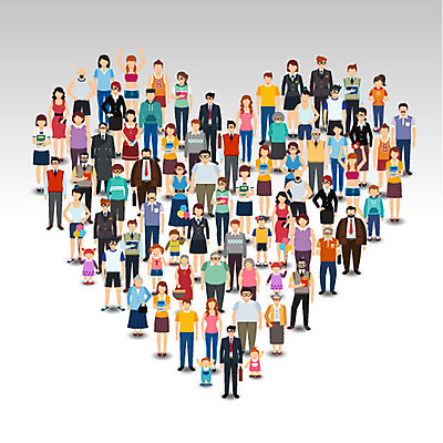 여자 노년 남자 어린이 일러스트 함께함 서기 여러명 성인 하트 군중 국내일러스트 AI파일 모양 다수 컨셉 모션 사람 파일형식 벡터