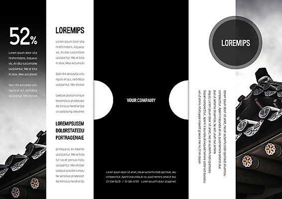 템플릿 한국전통 표지디자인 북디자인 출판디자인 표지 리플렛 북커버 3단접지 기와 팜플렛 사람없음 전통문양 검은색 처마 이미지템플릿 AI파일 전통 문양 컬러 한국 파일형식 벡터