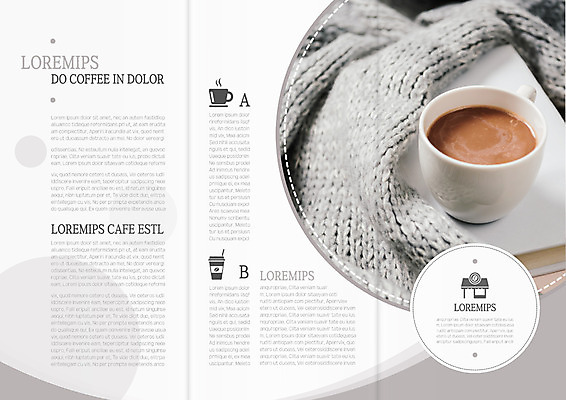 템플릿 표지디자인 북디자인 출판디자인 내지 커피 리플렛 북커버 3단접지 팜플렛 사람없음 목도리 커피잔 이미지템플릿 AI파일 잡화 음료 잔 파일형식 벡터