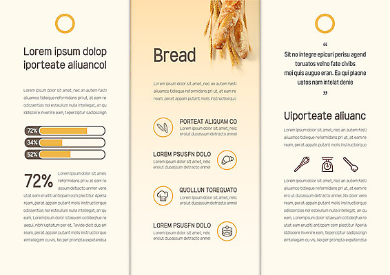 템플릿 표지디자인 북디자인 출판디자인 내지 리플렛 북커버 3단접지 그래프 저울 팜플렛 사람없음 원형 바게트 밀 거품기 이미지템플릿 AI파일 도형 빵 주방용품 곡류 파일형식 벡터