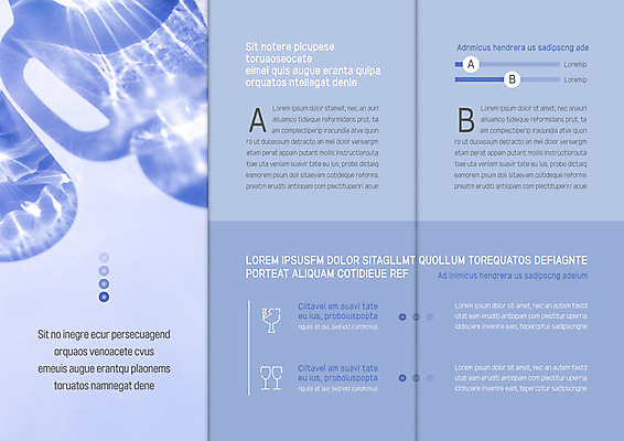 템플릿 표지디자인 북디자인 출판디자인 내지 리플렛 와인잔 북커버 3단접지 물그림자 팜플렛 사람없음 컵 파란색 이미지템플릿 AI파일 식기 컬러 술잔 그림자 파일형식 벡터