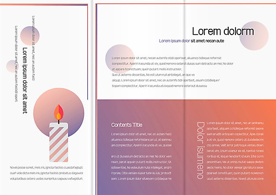 템플릿 표지디자인 북디자인 출판디자인 내지 리플렛 북커버 촛불 3단접지 팜플렛 사람없음 빛 여러개 원형 그라데이션 이미지템플릿 AI파일 도형 다수 초 파일형식 벡터