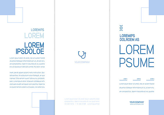 템플릿 표지디자인 북디자인 출판디자인 표지 리플렛 하늘색 북커버 3단접지 청진기 팜플렛 사람없음 사각형 DNA 이미지템플릿 AI파일 도형 의료기기 파란색 생명공학 파일형식 벡터