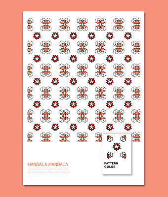 백그라운드 꽃무늬 패턴 일러스트 사람없음 컬러풀 클래식 복고 기하학 만다라 젠탱글 국내일러스트 AI파일 꽃 컬러 컨셉 무늬 파일형식 벡터