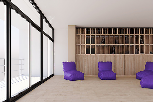 PSD 편집이미지 가구 창문 책장 사람없음 인테리어 소파 3D소스 3D 보라색 발코니 디지털합성 가상공간 울트라바이올렛 편집3D 디자인 컬러 생활용품 의자 파일형식 트랜드컬러