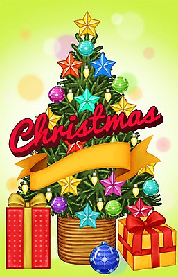 PSD 기념일 포스터 리본 크리스마스장식 크리스마스 일러스트 크리스마스선물 이벤트 사람없음 선물상자 크리스마스트리 보케 국내일러스트 선물 상자 파일형식