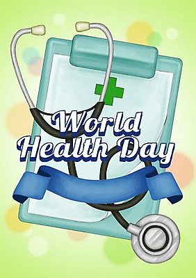 PSD 기념일 포스터 리본 일러스트 의학 청진기 이벤트 사람없음 보케 서류판 보건 보건의날 국내일러스트 의료기기 사무용품 파일형식 법정기념일