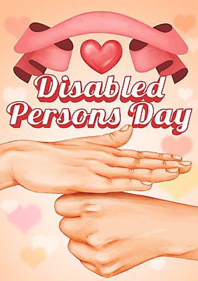 PSD 손 기념일 포스터 리본 일러스트 이벤트 신체부위 하트 보케 지체장애인의날 국내일러스트 모양 사람 파일형식 법정기념일