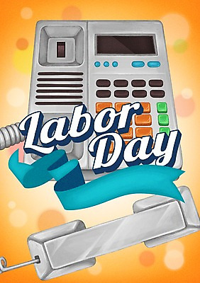 PSD 기념일 포스터 리본 일러스트 이벤트 사람없음 전화기 보케 근로자의날 국내일러스트 파일형식