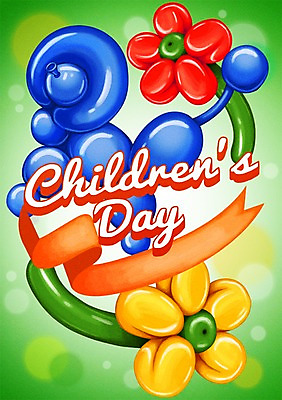 PSD 기념일 꽃 포스터 리본 일러스트 이벤트 사람없음 강아지 어린이날 보케 풍선 풍선아트 국내일러스트 식물 반려동물 개 그림 파일형식