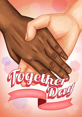 PSD 손 기념일 포스터 리본 흑인 일러스트 악수 동양인 이벤트 신체부위 손잡기 보케 세계인의날 국내일러스트 서양인 모션 사람 인종 손짓 파일형식 법정기념일