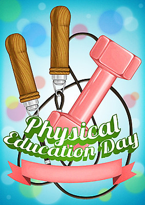 PSD 기념일 포스터 리본 일러스트 이벤트 사람없음 운동 아령 보케 줄넘기 체육의날 국내일러스트 건강 파일형식 법정기념일